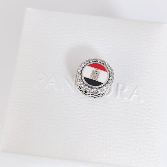 Pandora Egypt Flag Exclusive Bead Charm Sterling Silver with box - Picture 3 of 7
